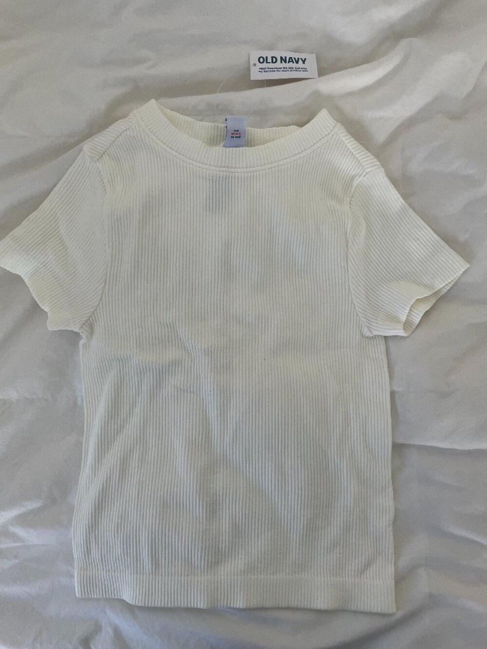 Old Navy Ribbed White Shirt Size S